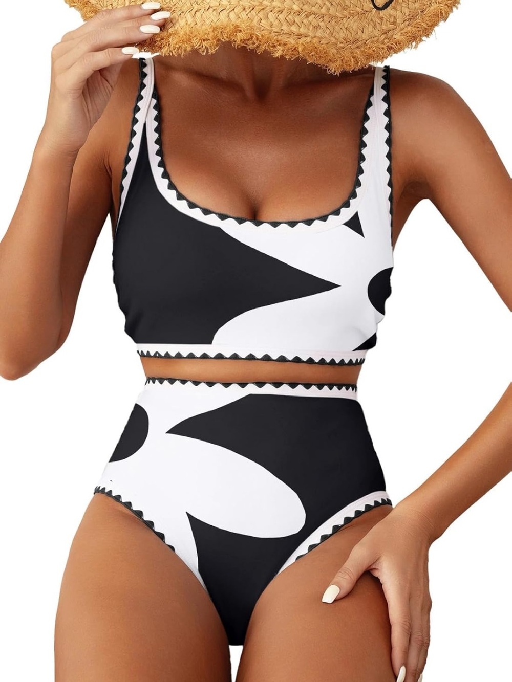 Bikini Whip Stitch  High Waisted Bathing Suit XL. 2647/bb15-1